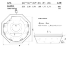 Spa Redondo Madrid COMPLETO com hidromassagem em acrílico | S